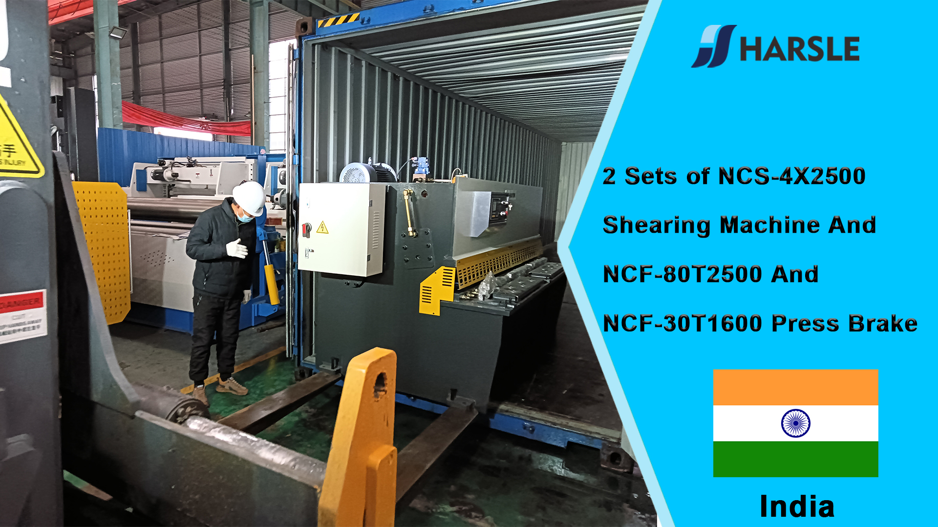 Inde-2 ensembles de cisaille NCS-4X2500 et de presse plieuse NCF-80T2500 et NCF-30T1600