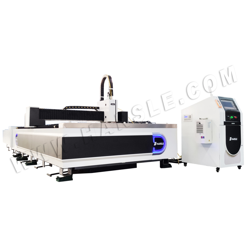 HSX-1500W 3015 Machine de coupe laser en fibre CNC avec table d'échange, source laser IPG