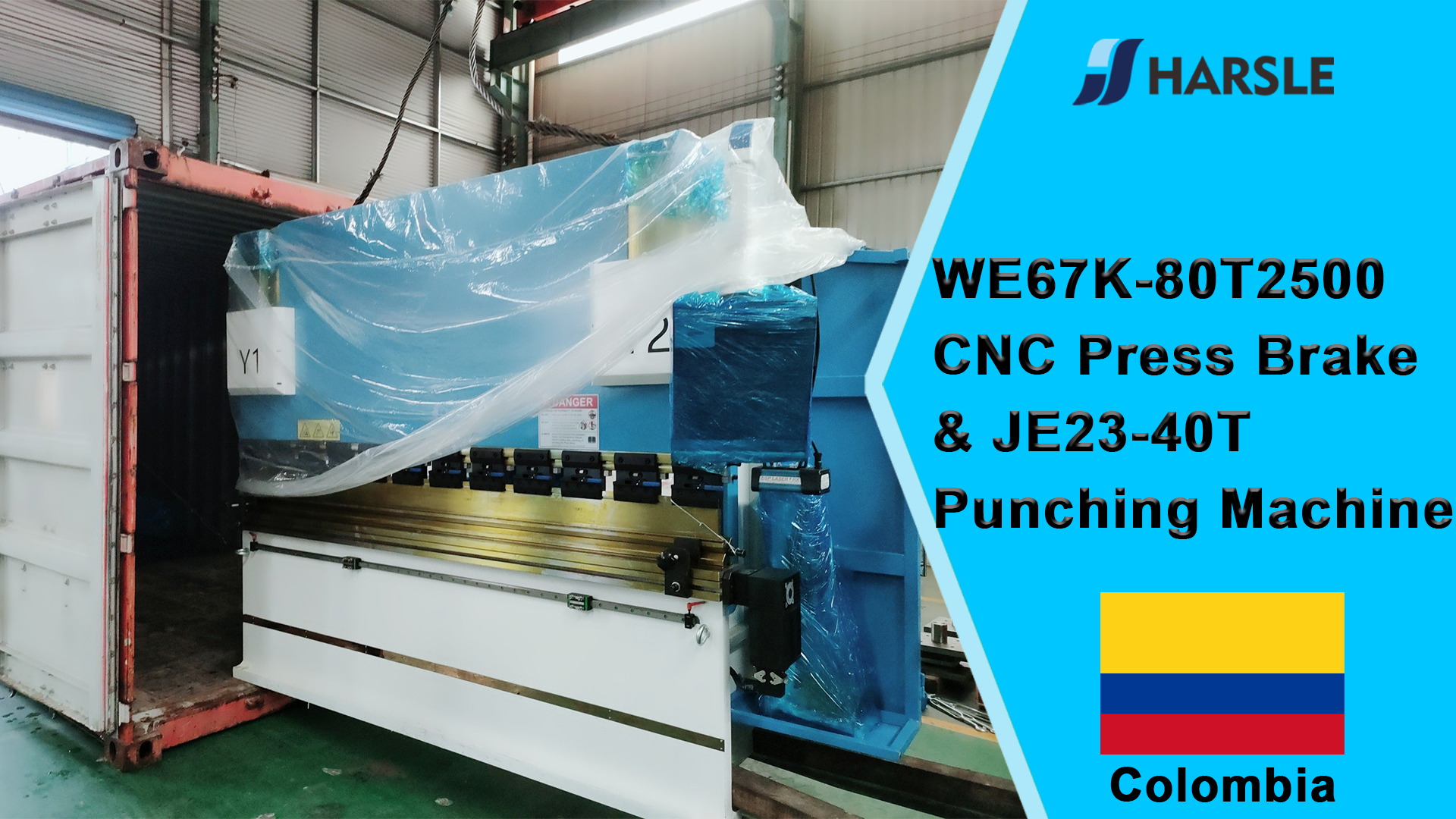 Colombie-WE67K-80T2500 Presse plieuse CNC et poinçonneuse JE23-40T