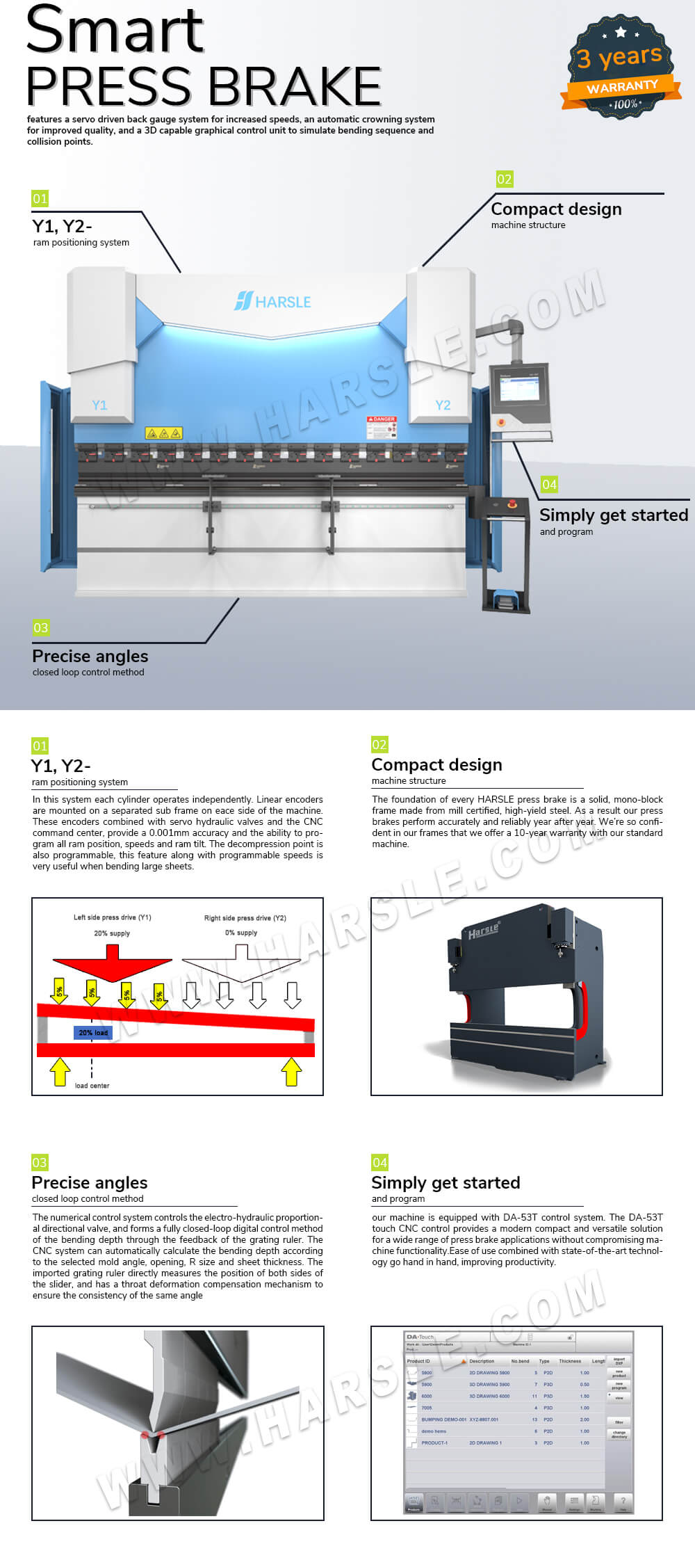 Presse plieuse CNC de 250 tonnes