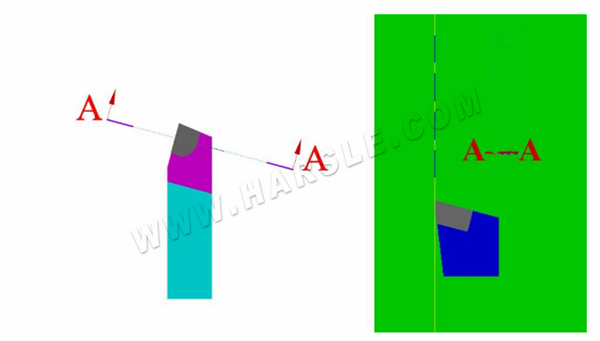 Angle de l'outil de coupe de tour