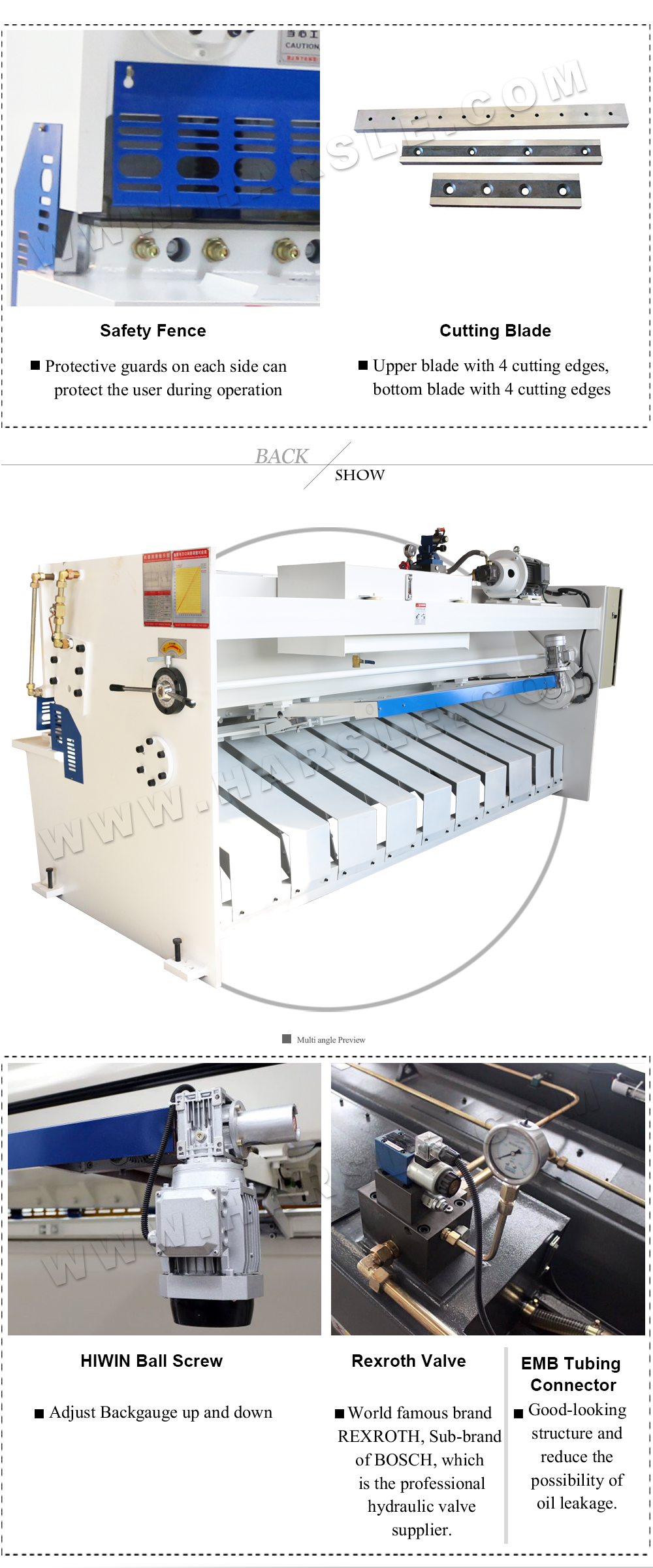 Machines de cisaillement du faisceau de balançoire