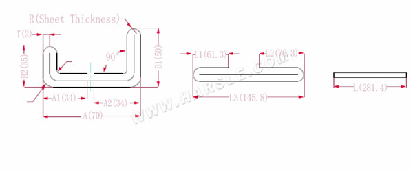 Diagramme et formules de calcul pour la tolérance au pli