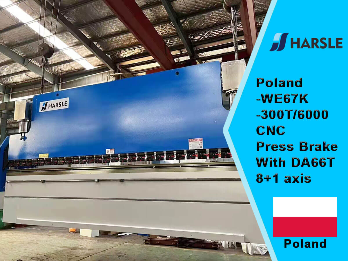 Poland-we67k-300T / 6000 CNC Brake de presse avec système DA66T 8 + 1 axe