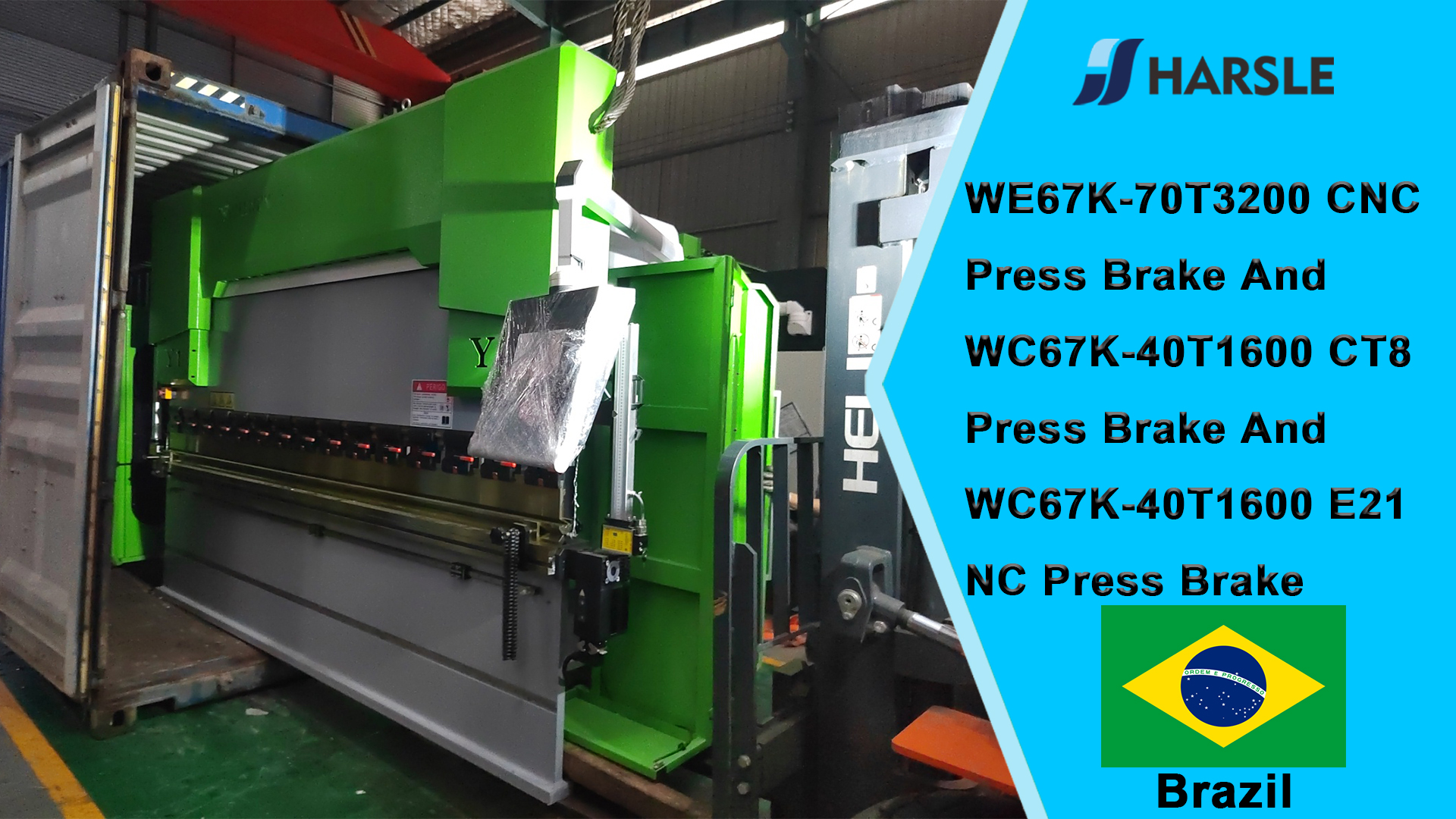 Presse plieuse CNC Brazil-WE67K-70T3200 et frein plieuse WC67K-40T1600 CT8 et frein plieuse WC67K-40T1600 E21 NC