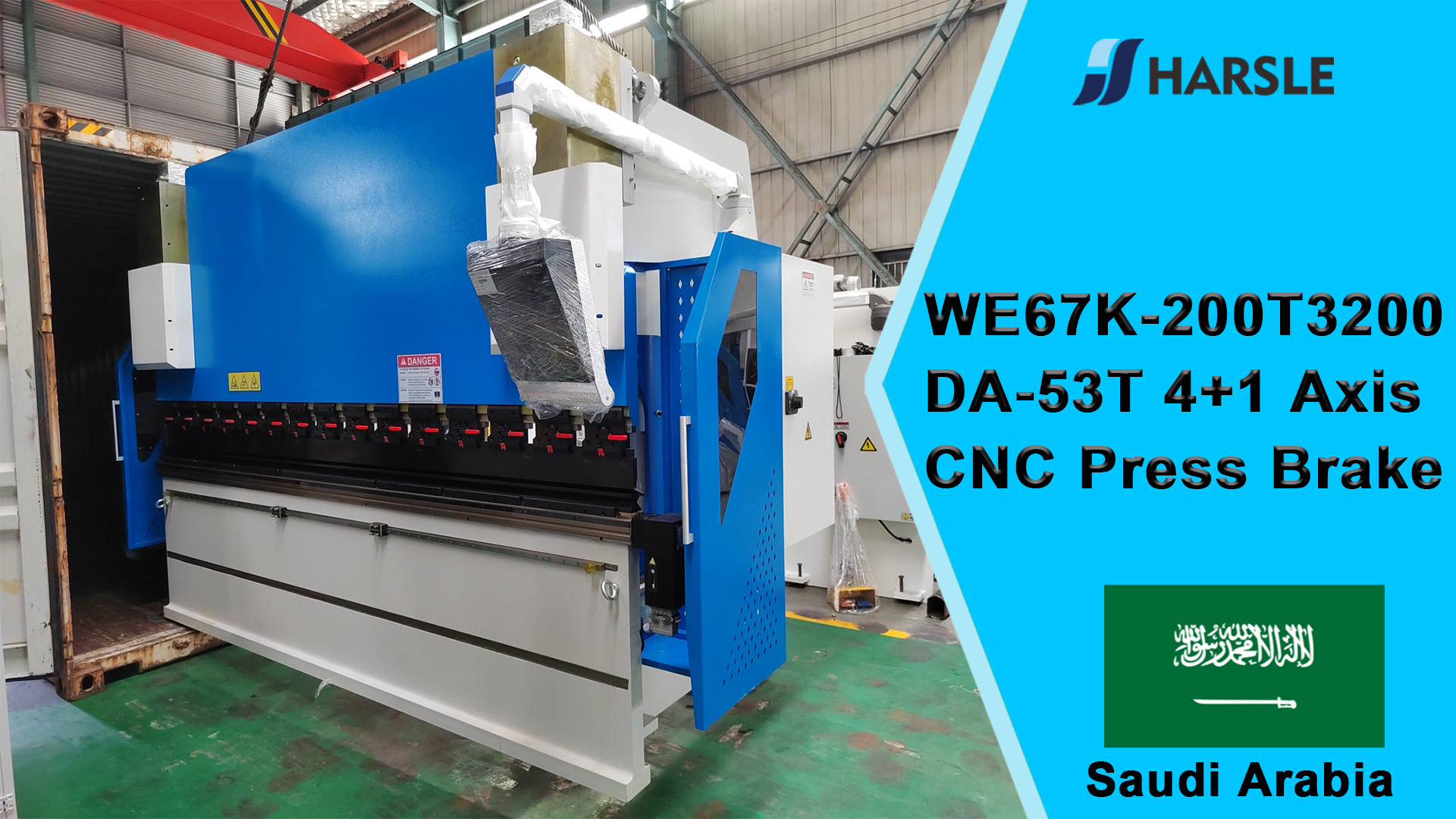 Arabie Saoudite-WE67K-200T3200 DA-53T Presse Plieuse CNC 4+1 Axes