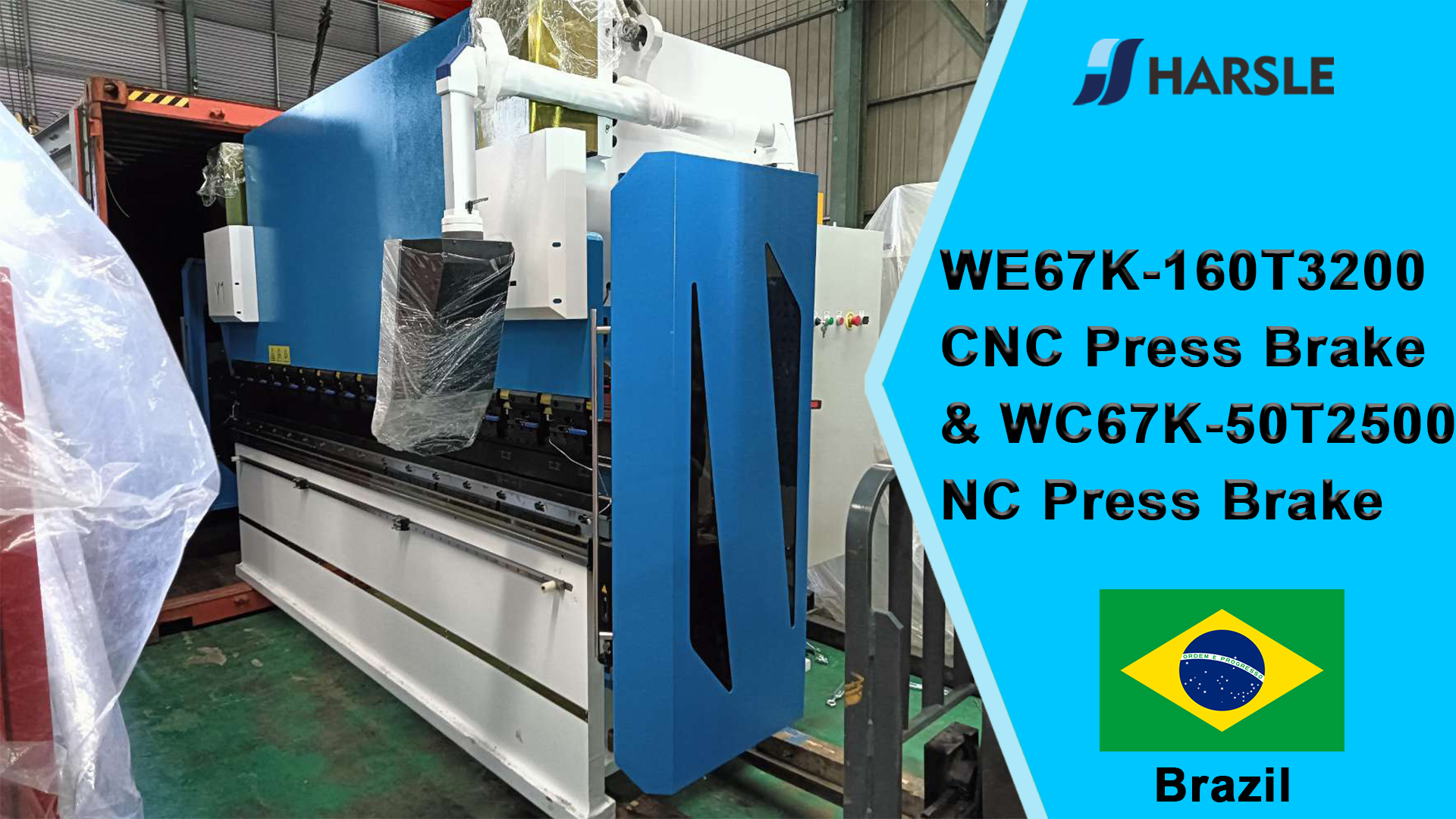 Presse plieuse CNC Brésil-WE67K-160T3200 et presse plieuse NC WC67K-50T2500