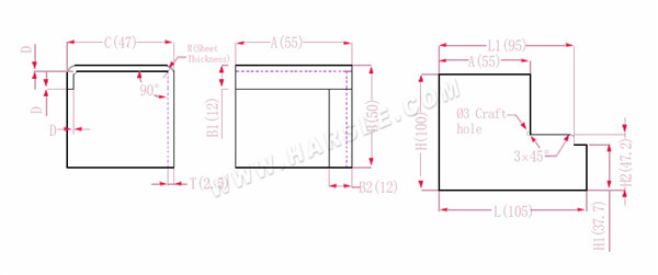 Diagramme et formules de calcul pour la tolérance au pli