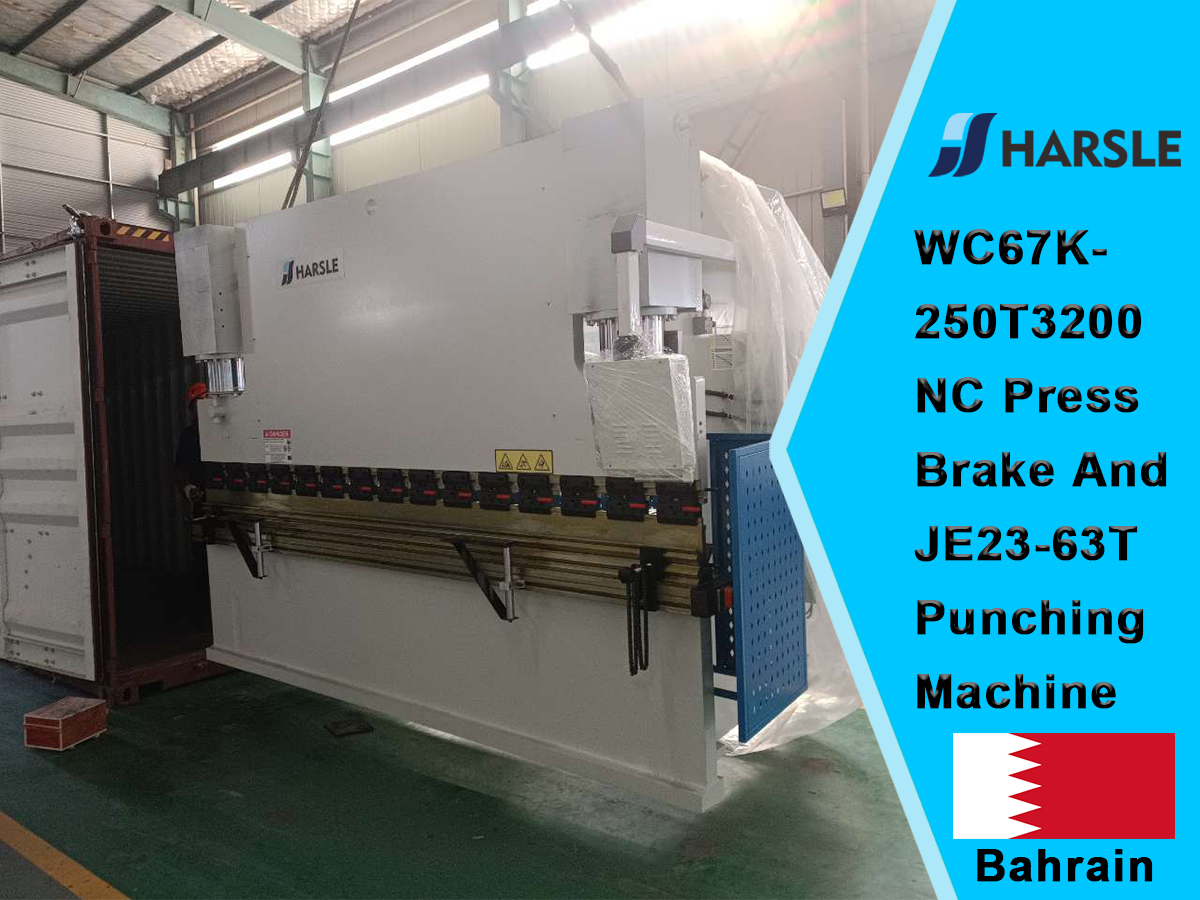 BAHRAIN-WC67K-250T3200 NC Press Brake et Machine de poinçonnage JE23-63T