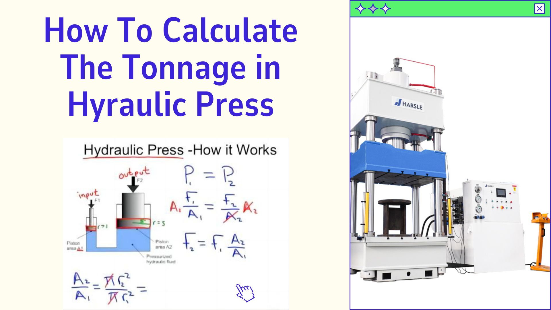 Comment calculer le tonnage dans une presse hydraulique