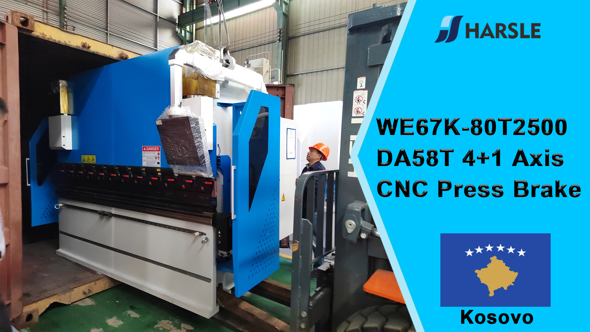 Kosovo-WE67K-80T2500 DA58T Presse plieuse CNC 4+1 axes