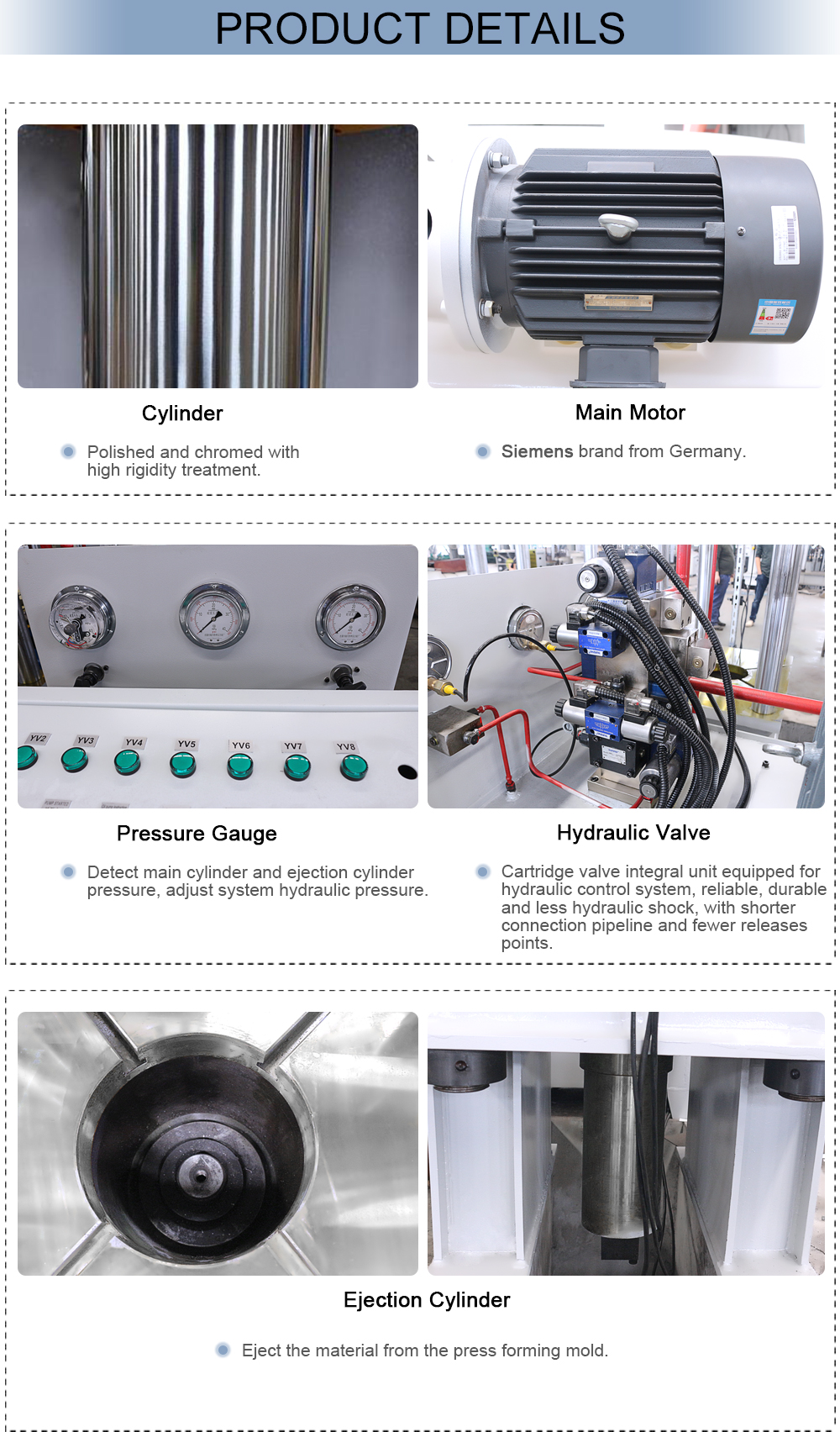 pression de presse hydraulique